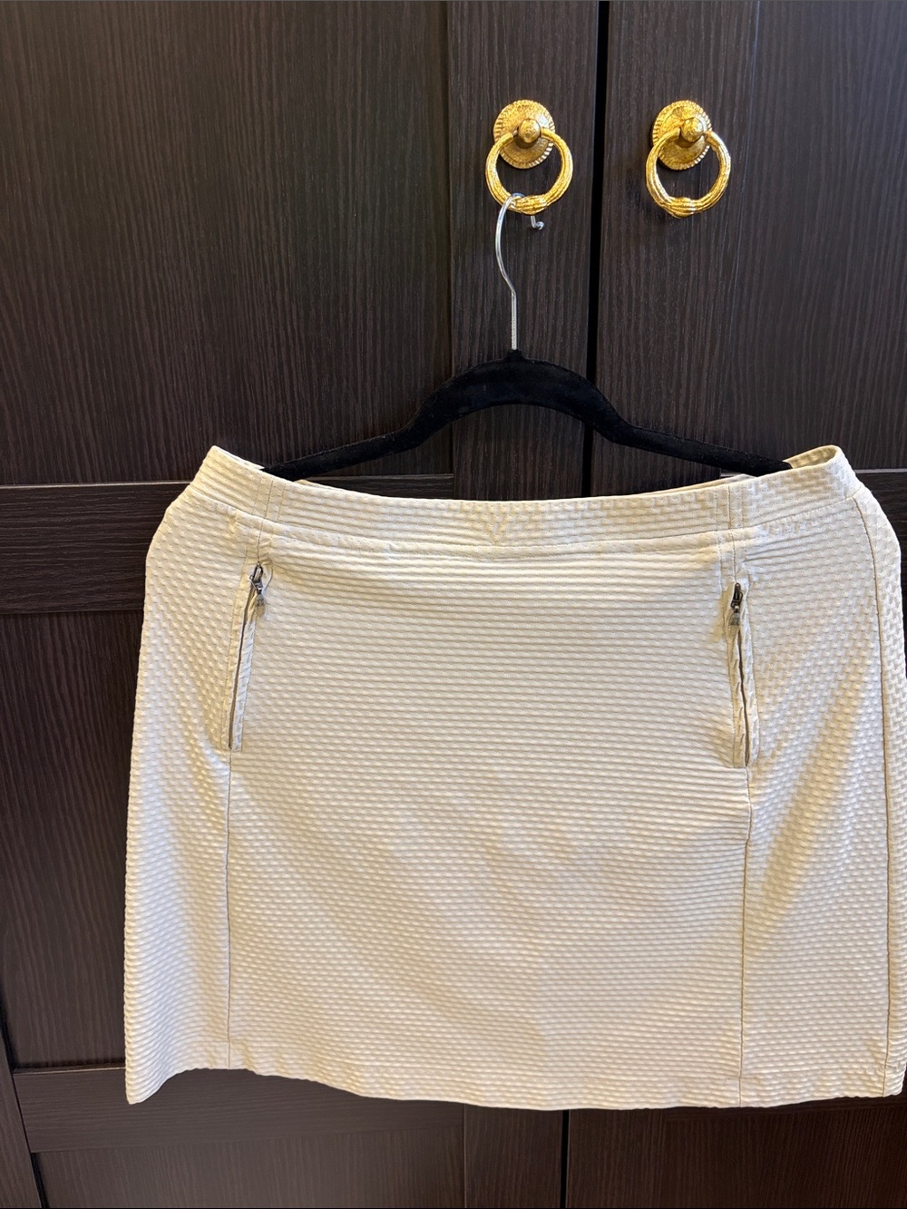 Women’s Cream Textured Skort
